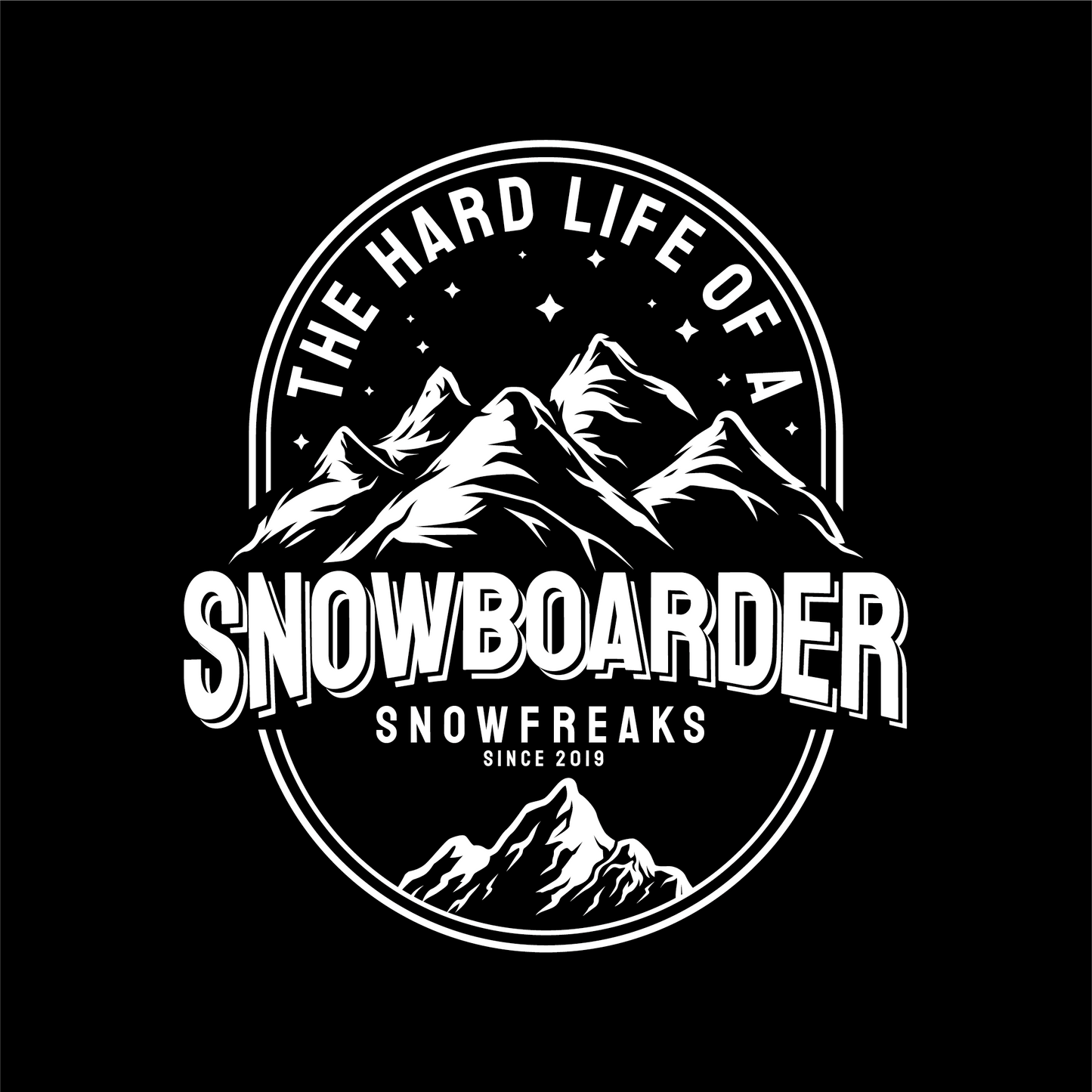 La vida dura Snowboarder Black